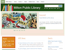 Tablet Screenshot of milton.lib.de.us