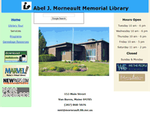 Tablet Screenshot of morneault.lib.me.us