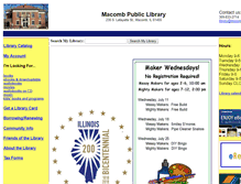 Tablet Screenshot of macomb.lib.il.us