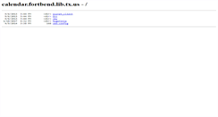 Desktop Screenshot of calendar.fortbend.lib.tx.us