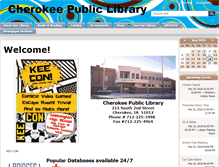 Tablet Screenshot of cherokee.lib.ia.us