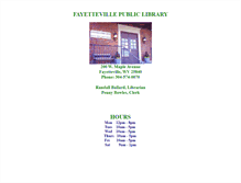 Tablet Screenshot of fayetteville.lib.wv.us