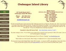 Tablet Screenshot of chebeague.chebeague.lib.me.us