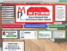 Tablet Screenshot of monticello.lib.ia.us