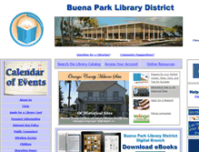 Tablet Screenshot of buenapark.lib.ca.us