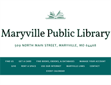 Tablet Screenshot of maryvillepubliclibrary.lib.mo.us