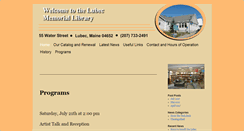Desktop Screenshot of lubec.lib.me.us