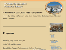 Tablet Screenshot of lubec.lib.me.us