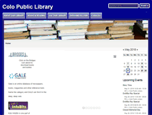Tablet Screenshot of colo.lib.ia.us