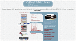 Desktop Screenshot of caldwell.lib.oh.us