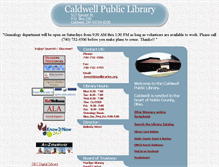 Tablet Screenshot of caldwell.lib.oh.us