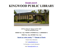 Tablet Screenshot of kingwood.lib.wv.us