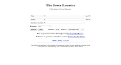 Desktop Screenshot of locator.silo.lib.ia.us