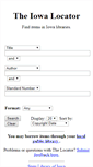 Mobile Screenshot of locator.silo.lib.ia.us