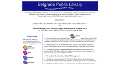 Desktop Screenshot of belgrade.lib.me.us