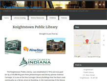 Tablet Screenshot of knightstown.lib.in.us