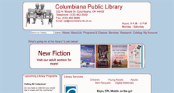 Desktop Screenshot of columbiana.lib.oh.us