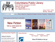 Tablet Screenshot of columbiana.lib.oh.us