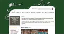 Desktop Screenshot of homer.lib.oh.us