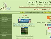 Tablet Screenshot of albemarle-regional.lib.nc.us