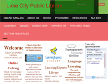 Tablet Screenshot of lakecity.lib.ia.us