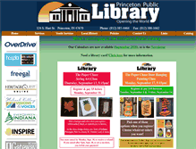 Tablet Screenshot of princetonpl.lib.in.us