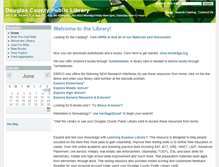 Tablet Screenshot of douglascountylibrary.lib.mo.us