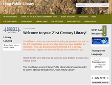 Tablet Screenshot of leon.lib.ia.us