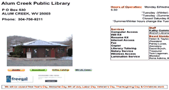 Desktop Screenshot of alumcreek.lib.wv.us