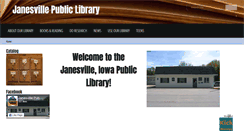 Desktop Screenshot of janesville.lib.ia.us