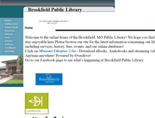 Tablet Screenshot of brookfield.lib.mo.us