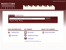 Tablet Screenshot of catalog.moorestown.lib.nj.us
