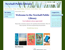 Tablet Screenshot of newhall.lib.ia.us