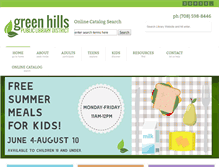 Tablet Screenshot of greenhills.lib.il.us