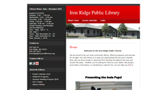 Desktop Screenshot of ironridge.lib.wi.us