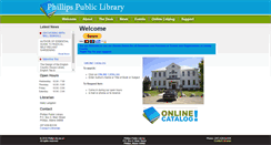 Desktop Screenshot of phillips.lib.me.us