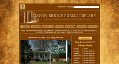 Desktop Screenshot of caponbridge.lib.wv.us