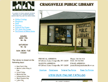 Tablet Screenshot of craigsville.lib.wv.us