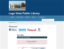 Tablet Screenshot of lagovista.lib.tx.us