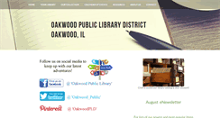 Desktop Screenshot of oakwood.lib.il.us