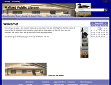 Tablet Screenshot of mallard.lib.ia.us
