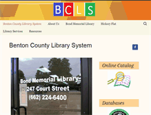 Tablet Screenshot of benton.lib.ms.us